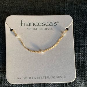 gold choker with pearls